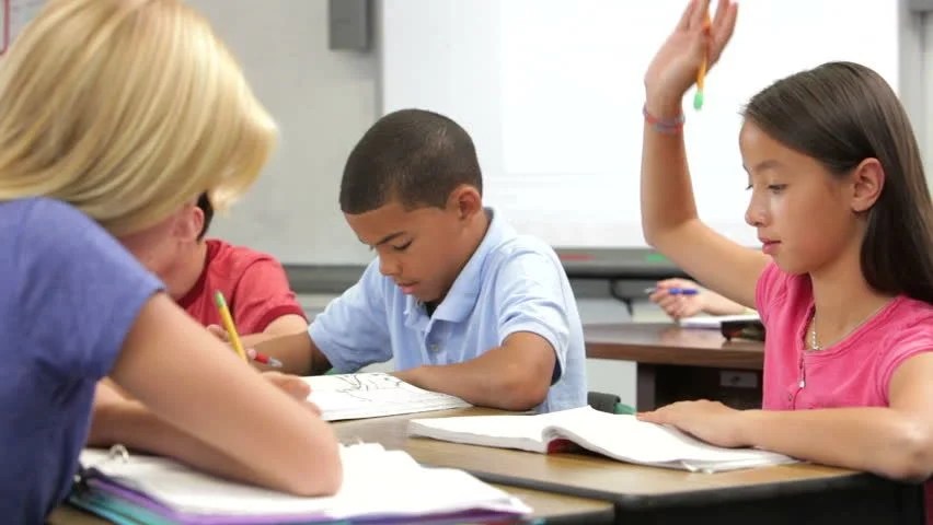 Pido a la profesora los libros de español.