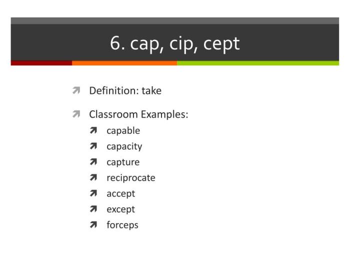 Root words practice classroom collection