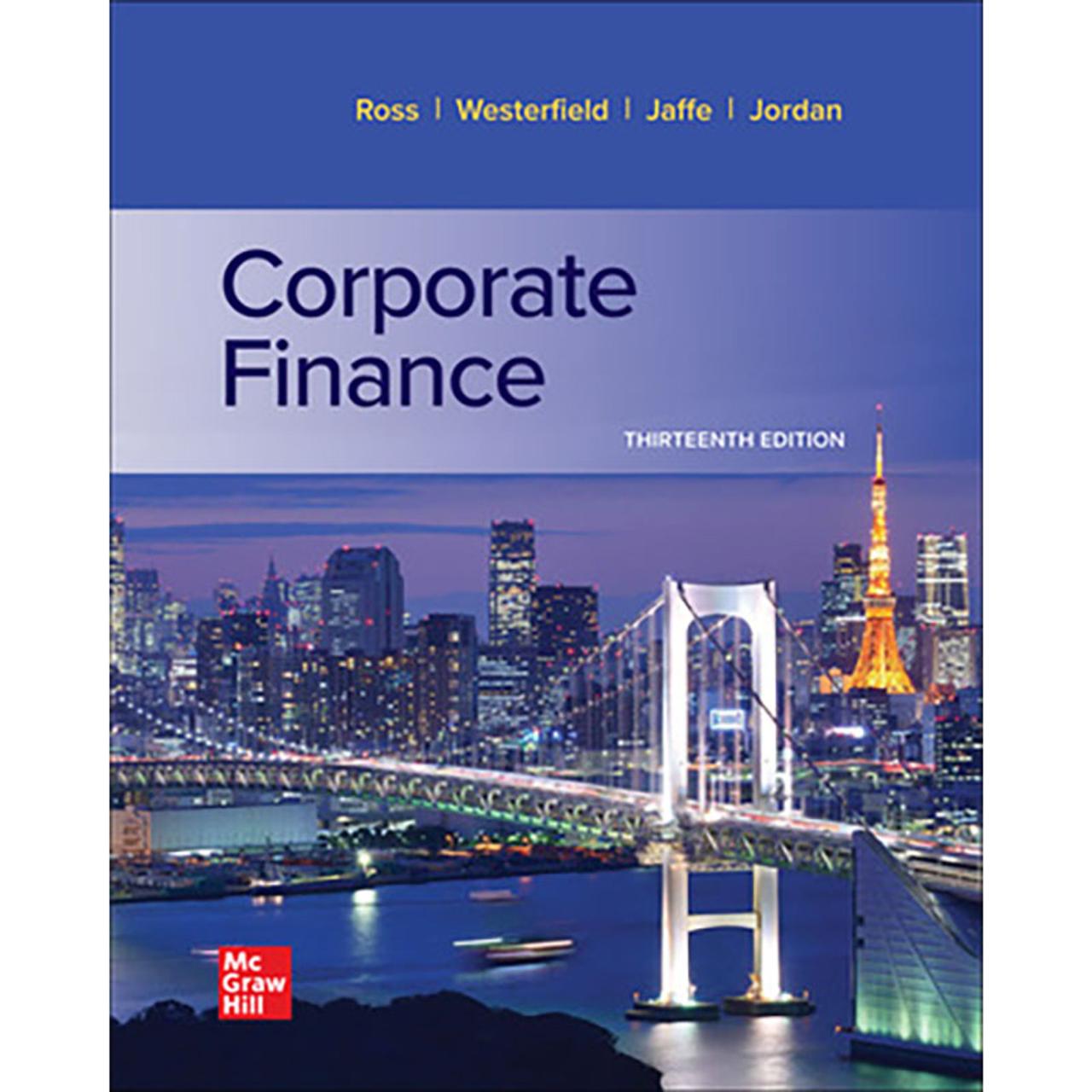 Corporate finance ross 13th edition