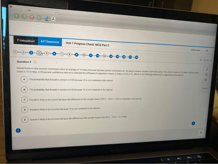 Quiz 7.1 a ap statistics answer key