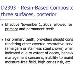 Resin based composite three surfaces posterior