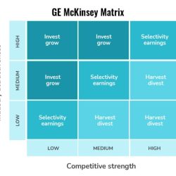 The nine cell industry attractiveness competitive strength matrix